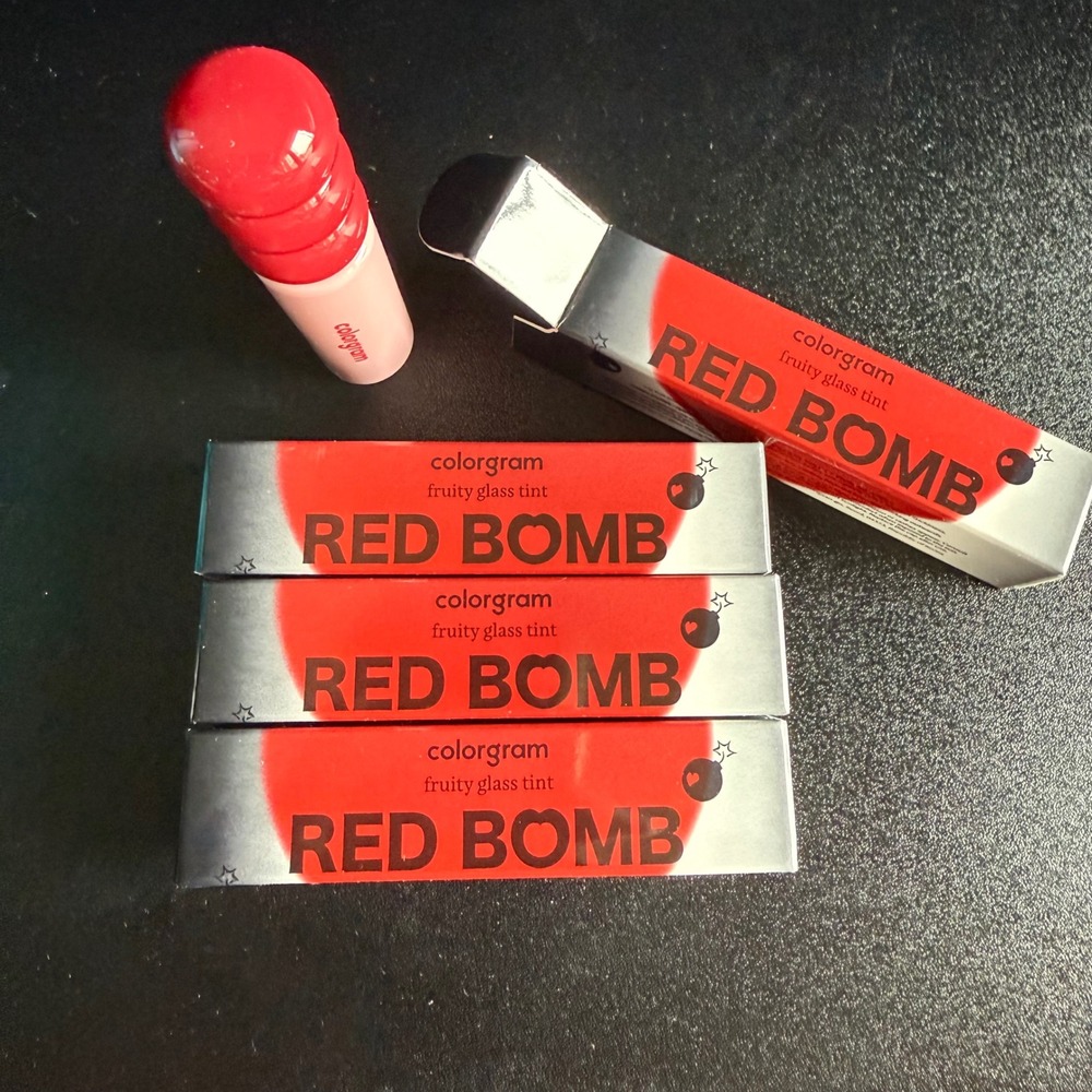 Colorgram Fruity Glass‎ Tint 17 Ticking Apple Red Bomb Lip Gloss New- set of 4